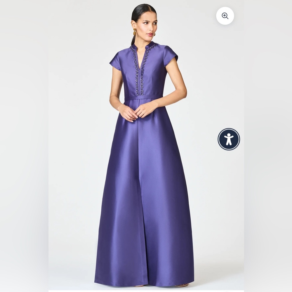 Sachin and Babi. Purple Embellished Marni Gown. Size 16W. Worn 1 x like new.